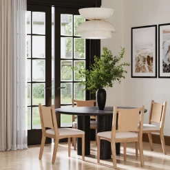 Arched Back Seagrass Dining Chair Light Brown (Set of 4)
