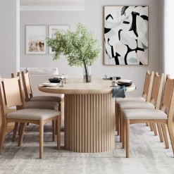 Arched Back Seagrass Dining Chair Light Brown (Set of 6)