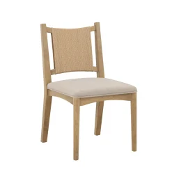 Arched Back Seagrass Dining Chair Light Brown (Set of 2)