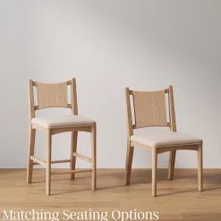 Arched Back Seagrass Dining Chair Light Brown