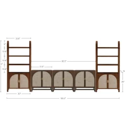 Arched Bookshelf Entertainment Center for 75