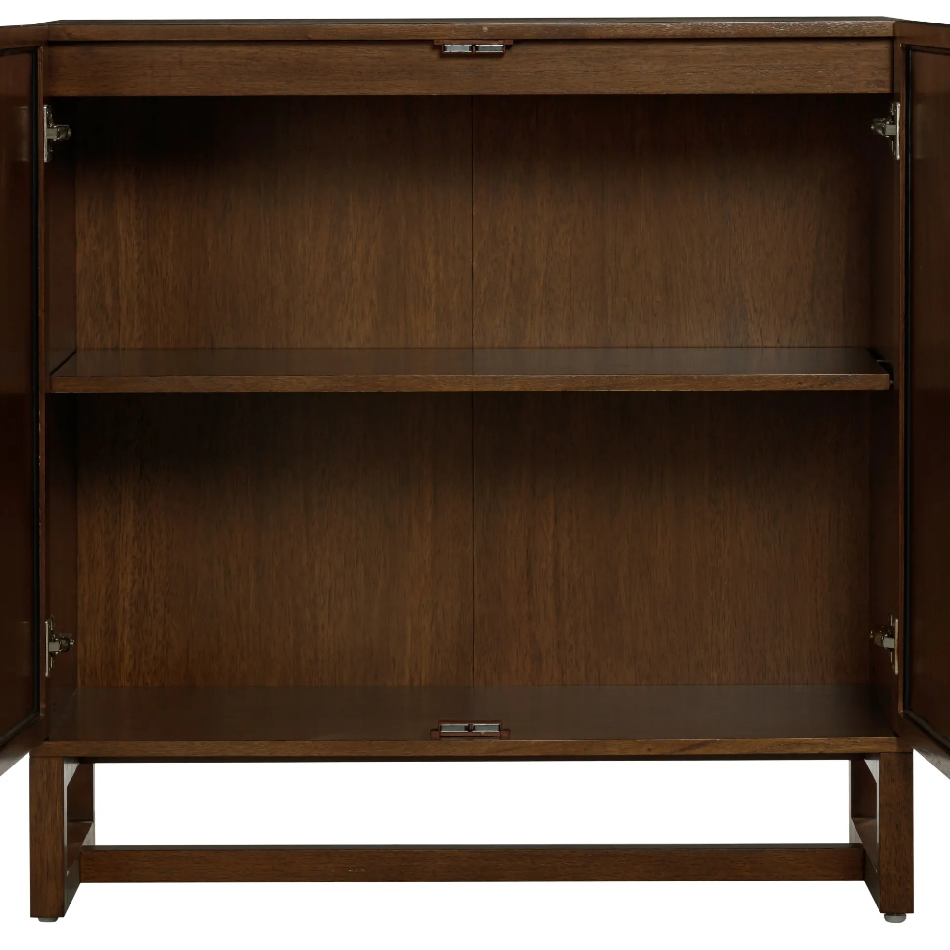 Arched Bookshelf Entertainment Center for 75" TV Dark Acacia