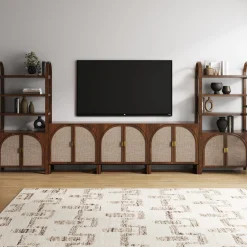 Arched Bookshelf Entertainment Center for 75
