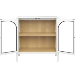 Arched Glass Door TV Console for TVs up to 100