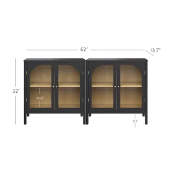 Arched Glass Door TV Console for TVs up to 65