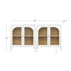 Arched Glass Door TV Console for TVs up to 65
