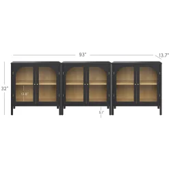 Arched Glass Door TV Console for TVs up to 75