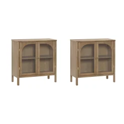 Arched Glass Door TV Console for TVs up to 65