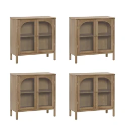 Arched Glass Door TV Console for TVs up to 100