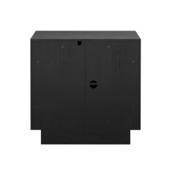 Arched Kitchen Cabinet Credenza Black (Set of 2)