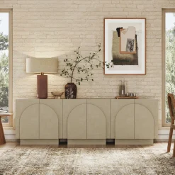 Arched TV Console Cabinet for TVs up to 75