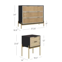 Bedroom Set Two Dressers & Two Nightstands