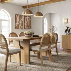 Bohemian Cane Dining Set (6 Chairs)