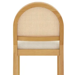 Bohemian Rattan & Boucle Dining Set (6 Chairs)