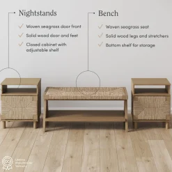 Boho Bedroom Set Light Brown