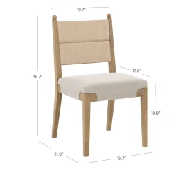 Boho Natural Flax & Seagrass Dining Chair
