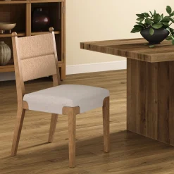Boho Natural Flax & Seagrass Dining Chair