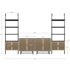 Boho Rattan Entertainment Center