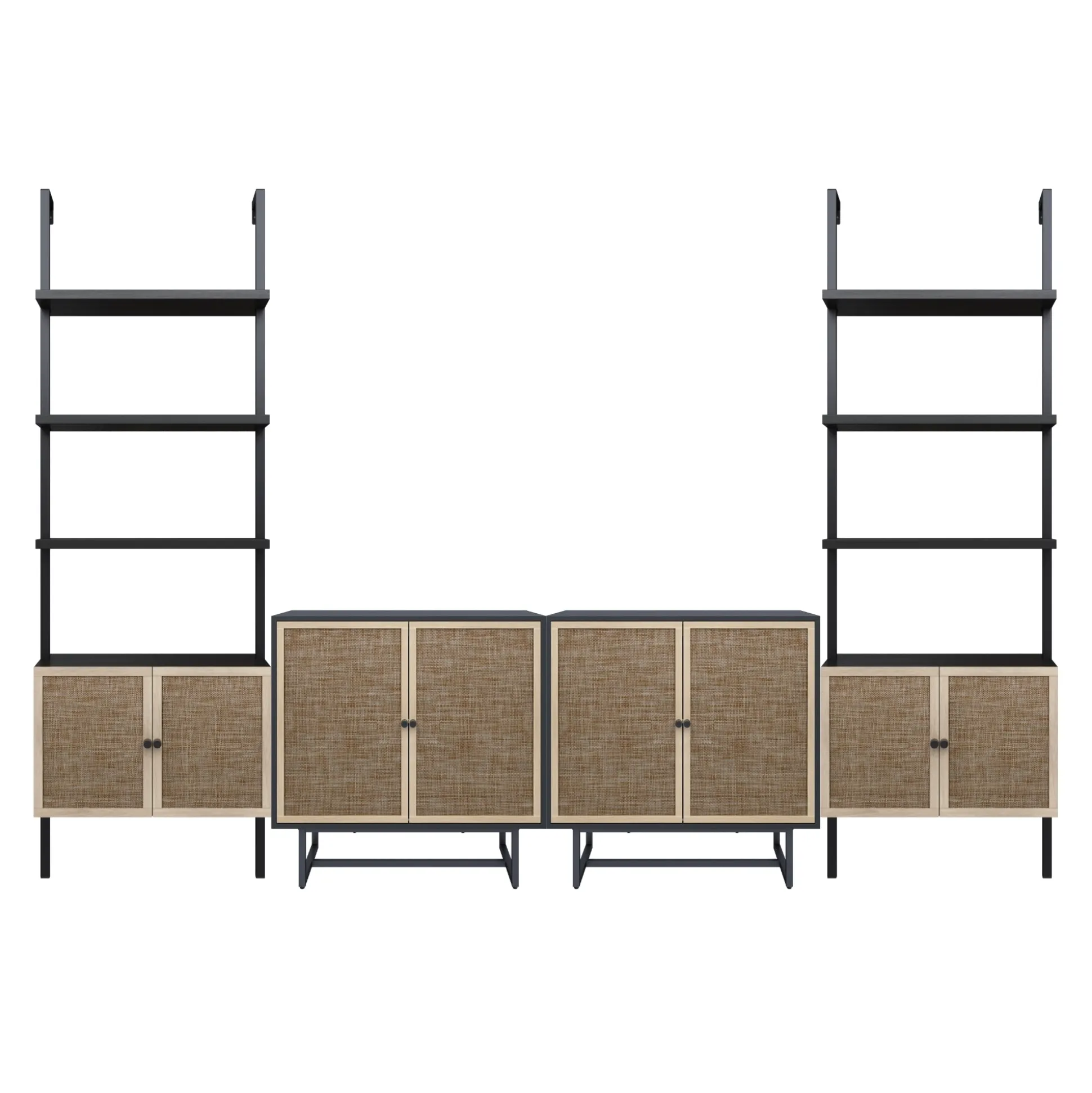 Boho Rattan Entertainment Center