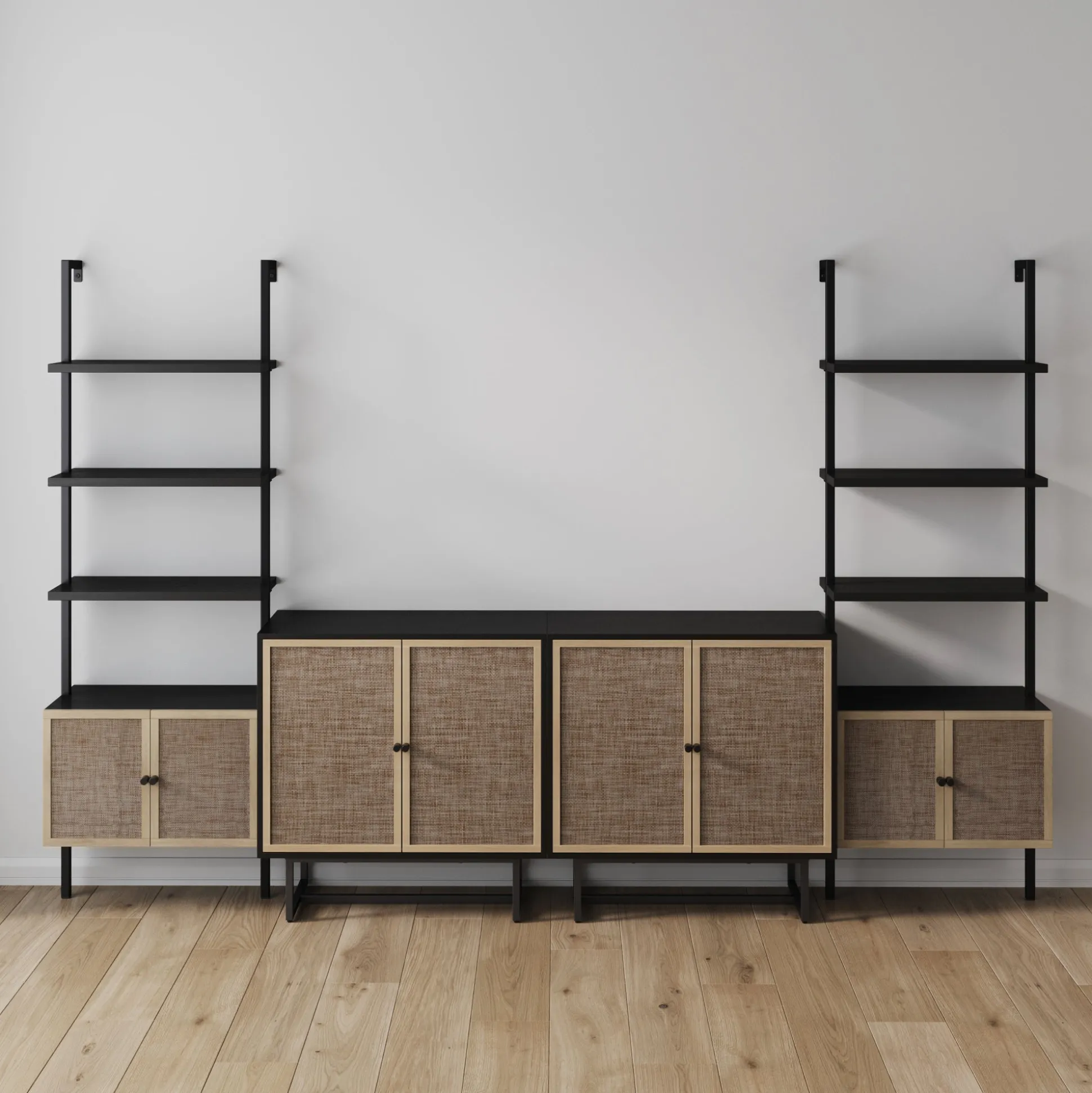 Boho Rattan Entertainment Center