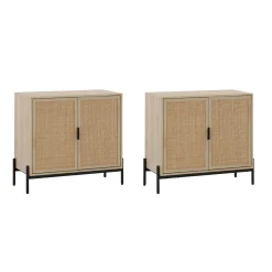 Boho Rattan TV Console for TVs up to 65