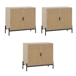 Boho Rattan TV Console for TVs up to 75