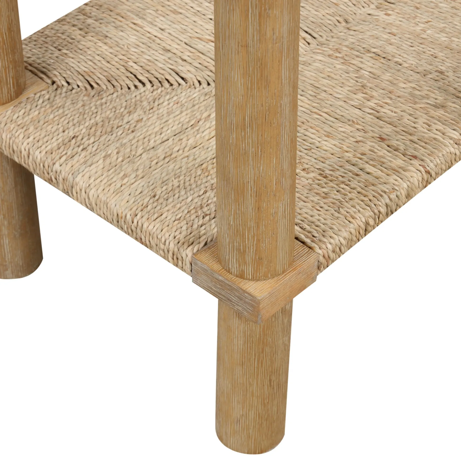 Boho Seagrass Console Tables (Set of 2)