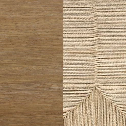 Boho Seagrass 3-Drawer Dresser Light Brown (Set of 2)