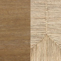 Boho Seagrass & Wood Coffee Table