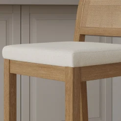 Boucle Bar Stools Light Brown (Set of 4)
