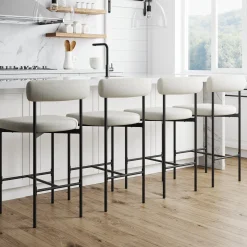 Boucle Counter Height Bar Stools (Set of 4)