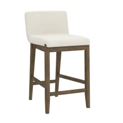 Boucle Counter Height Bar Stools Dark Brown (Set of 3)