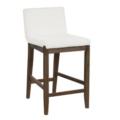 Boucle Counter Height Bar Stools Dark Brown (Set of 2)
