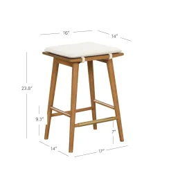 Boucle Counter Height Bar Stools Brown (Set of 3)