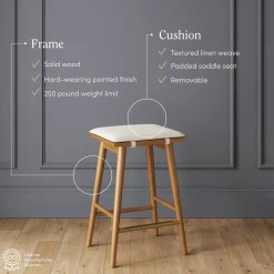 Boucle Counter Height Bar Stools Brown (Set of 3)