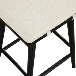 Boucle Counter Height Bar Stools Black (Set of 2)