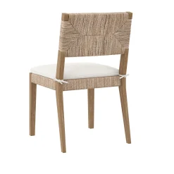 Boucle & Seagrass Dining Chair Light Brown