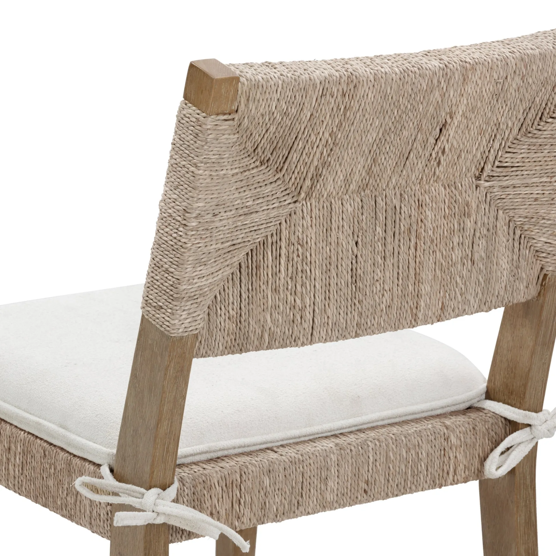 Boucle & Seagrass Dining Chair Light Brown (Set of 4)
