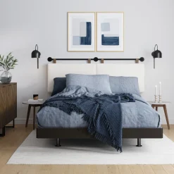 Boucle Upholstered King Wall Mount Headboard