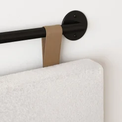 Boucle Upholstered King Wall Mount Headboard