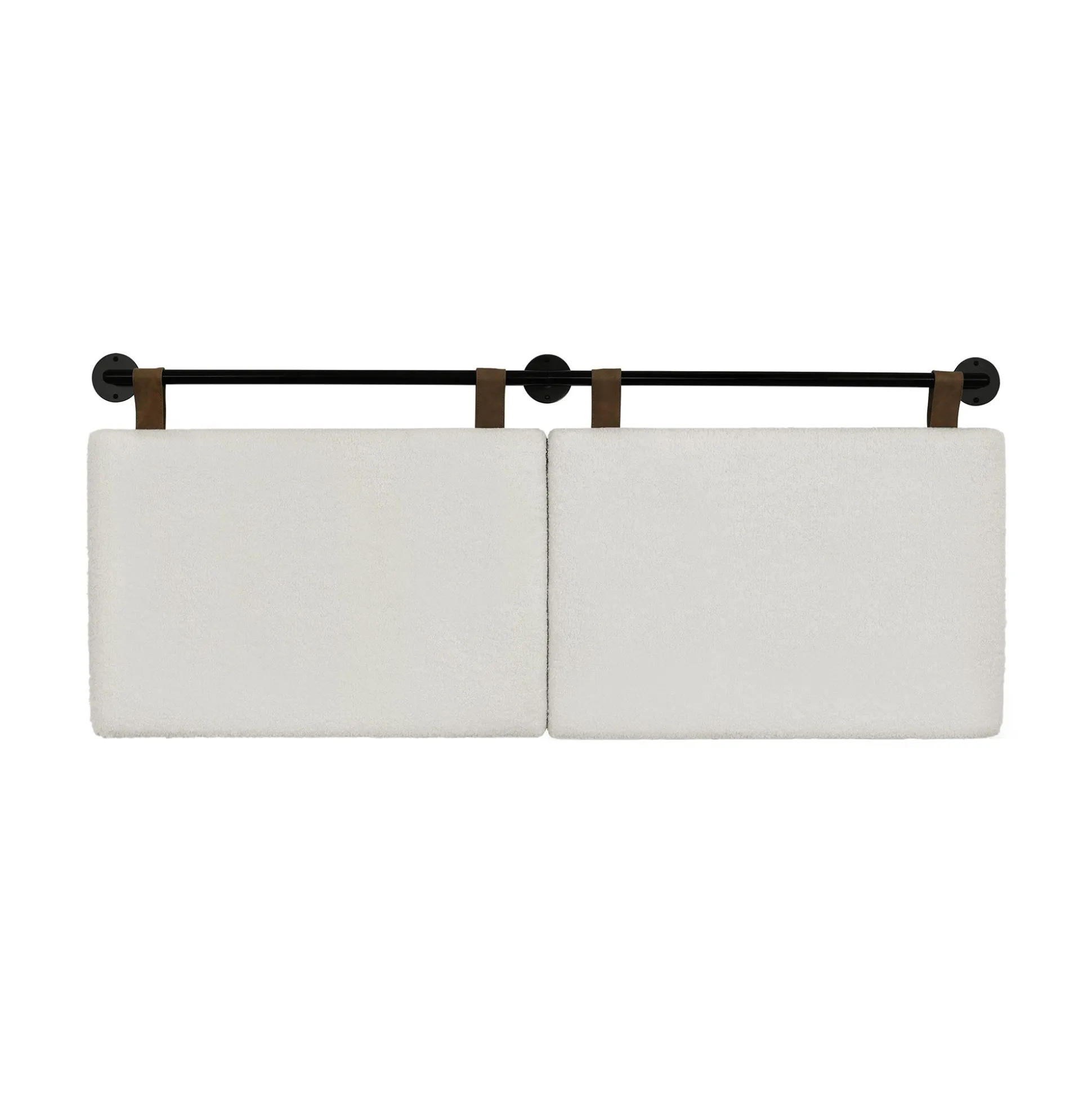 Boucle Upholstered Queen Wall Mount Headboard