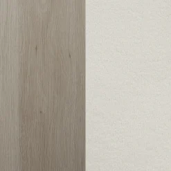 Boucle, Wood & Metal Removable Cushion Bench