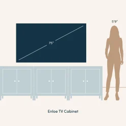 Brushed Fir Kitchen Cabinet Credenza (Set of 3)