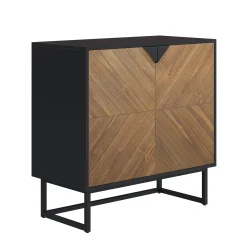 Brushed Fir Kitchen Cabinet Credenza (Set of 3)
