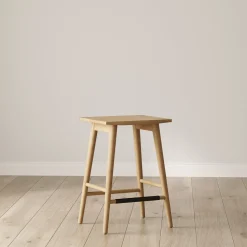 Cushioned Counter Height Bar Stools Warm Pine (Set of 3)