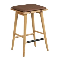 Cushioned Counter Height Bar Stools Warm Pine (Set of 3)