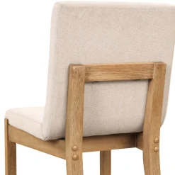 Dining Chairs Brushed Light Brown Flax (Set of 4)