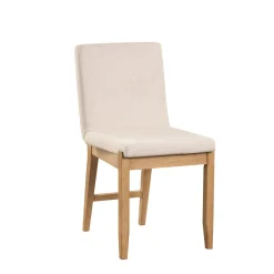Dining Chairs Brushed Light Brown Flax (Set of 4)