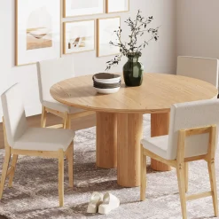 Exposed Back Dining Chair Brushed Warm Pine