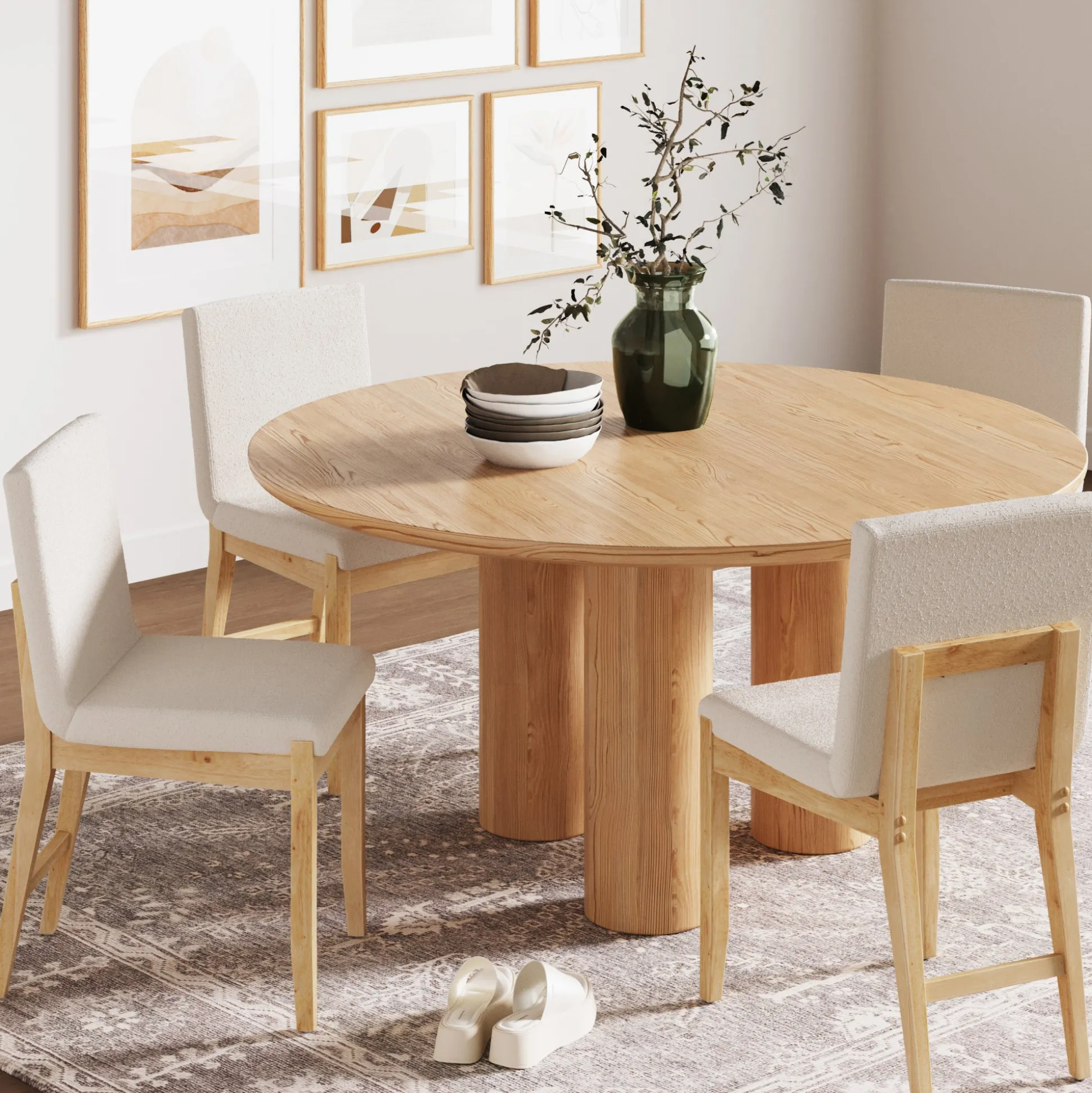 Exposed Back Dining Chair Brushed Warm Pine